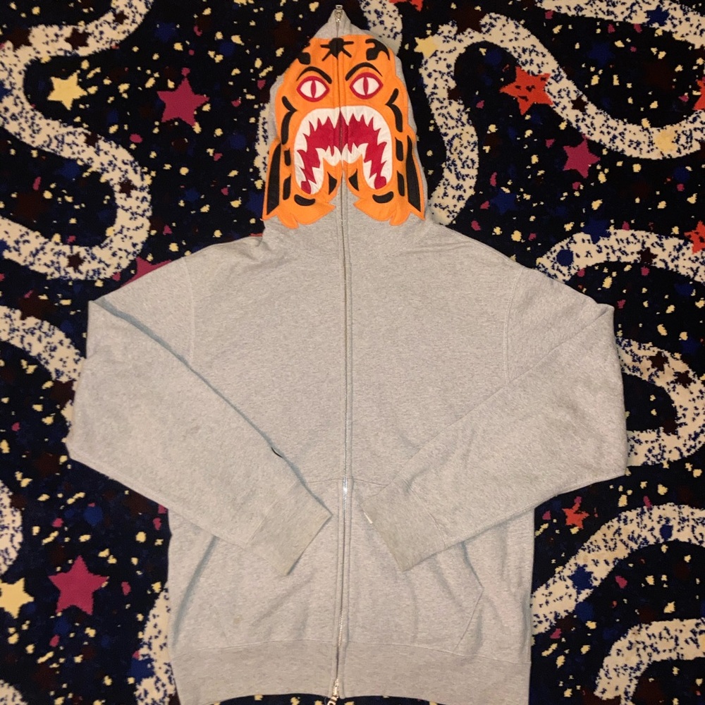 A bathing ape tiger full zip hoodie from early 2000’s
